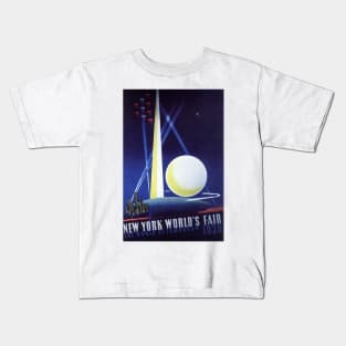 New York World's Fair Travel Poster from 1939 Kids T-Shirt